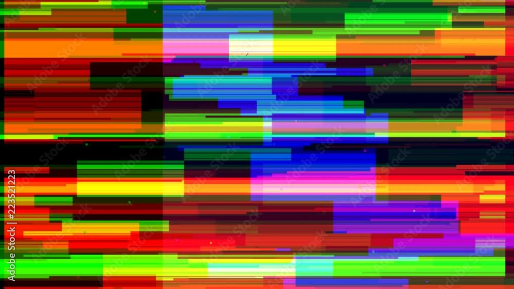 Damaged television screen, abstract glitch error pattern and rgb pixel