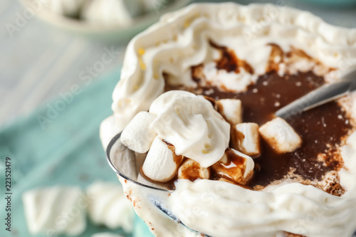 Hot chocolate drink with wh...