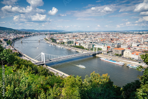 Beautiful view of the city of Budapest and the Danube river, Hungary