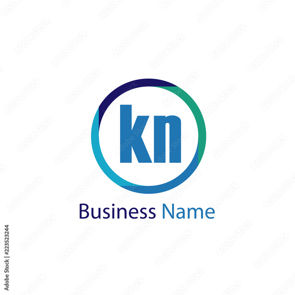 Initial Letter KN Logo Template Design Initial Letter KN Logo Template Design