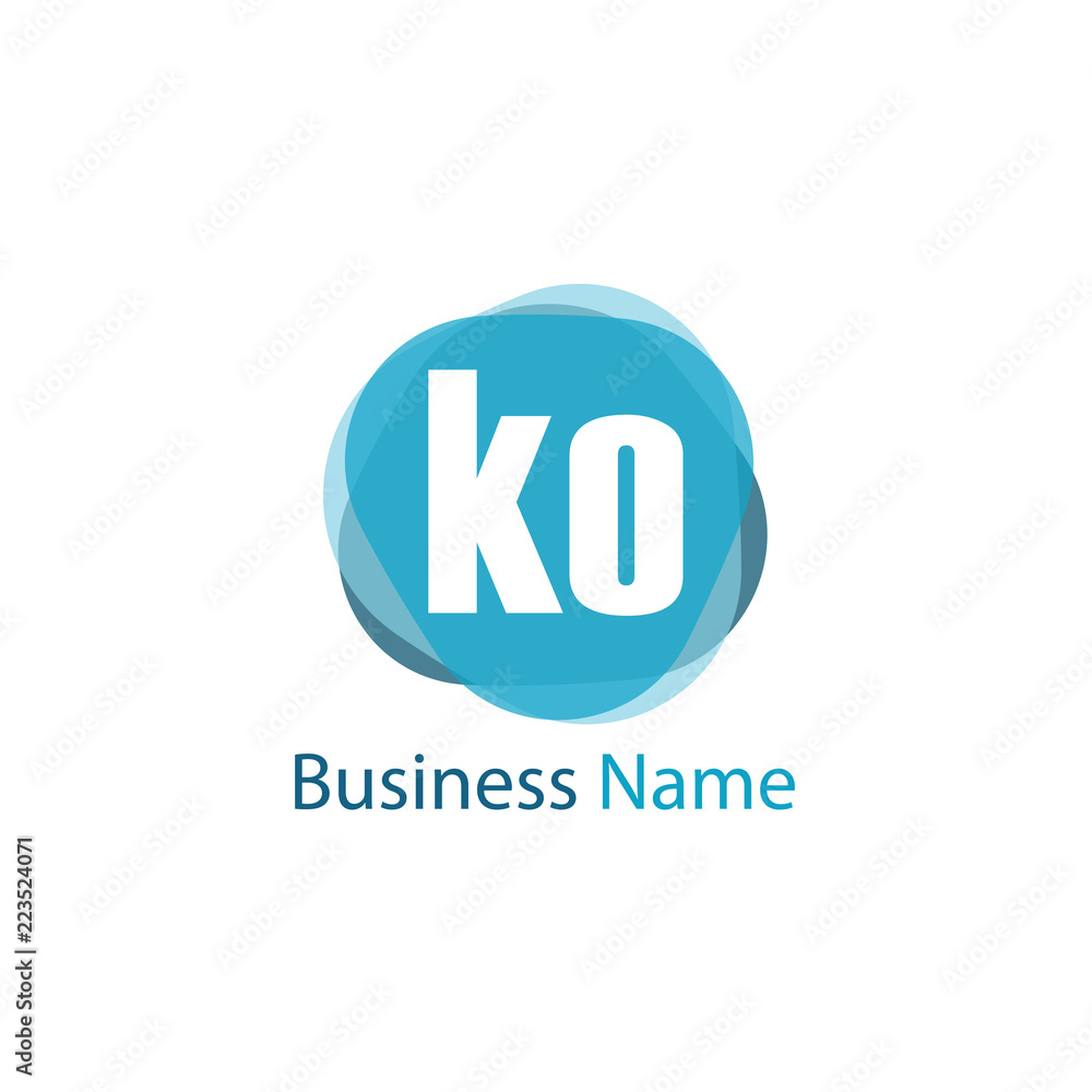 Initial Letter KO Logo Template Design
