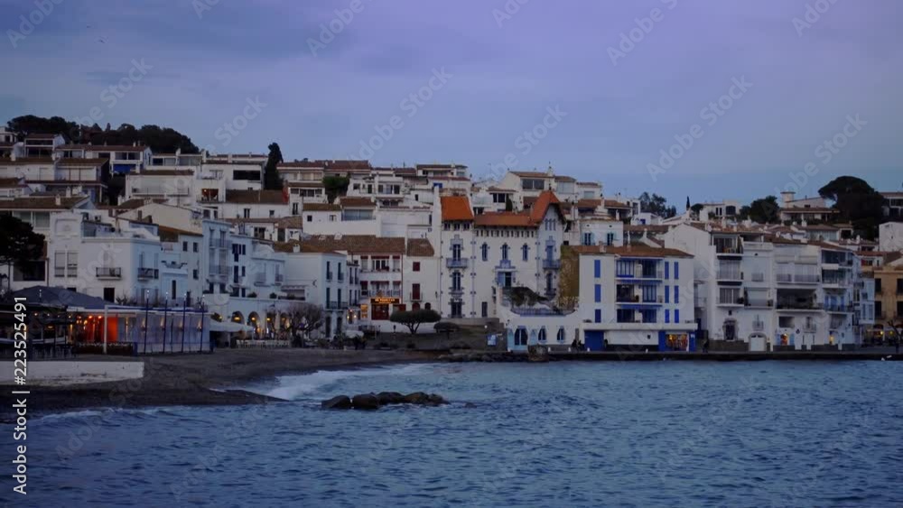 Beautiful view of Cadaques village at evening, Spain Beautiful view of Cadaques village at evening, Spain