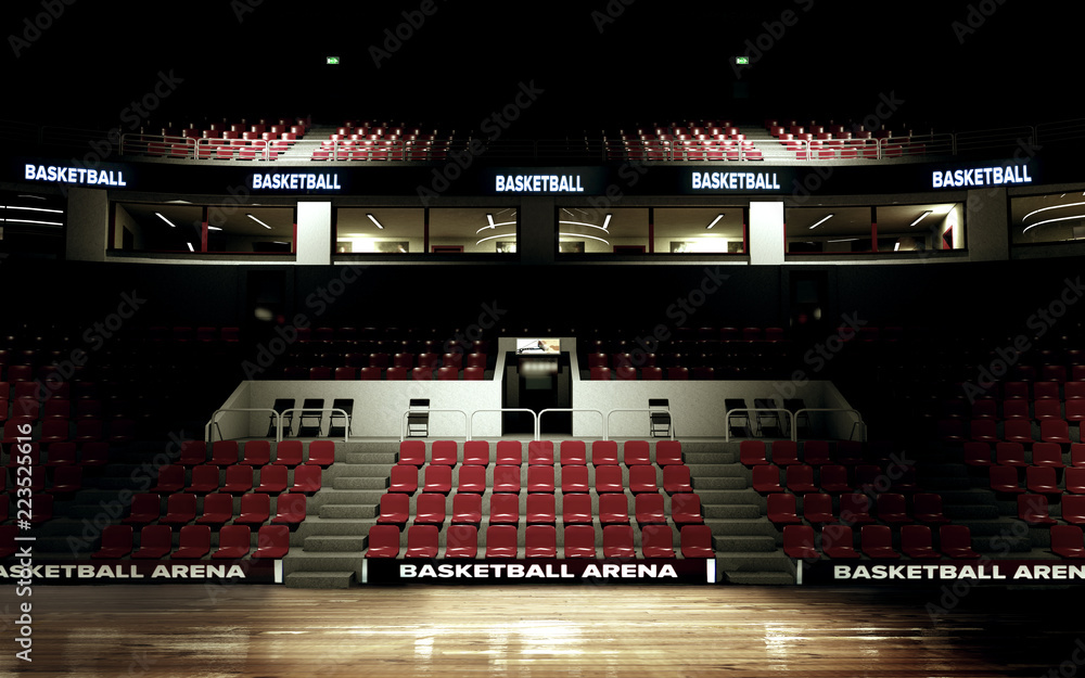 rendering of basketball arena background no people
