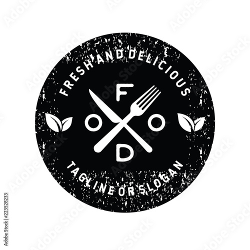 Hipster Cooking and Restaurant Logo Vector