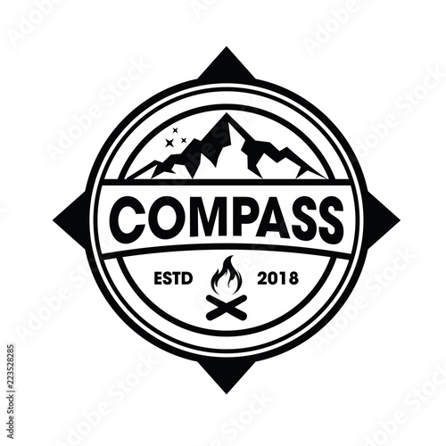 Hipster Camping Logo Vector
