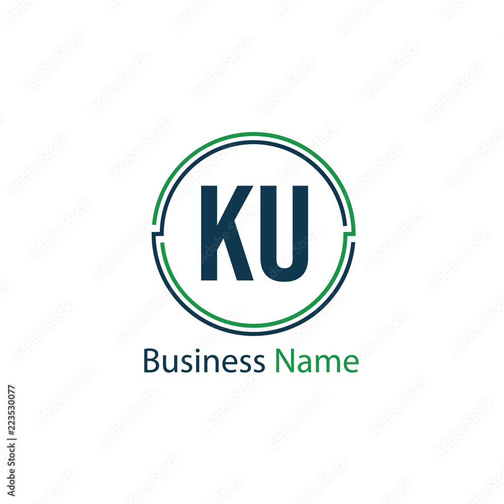 Initial Letter KU Logo Template Design Initial Letter KU Logo Template Design