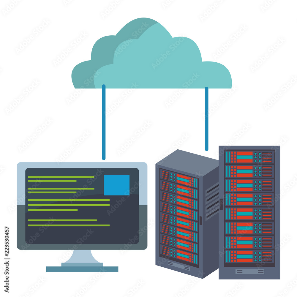 Computer with disks and cloud Computer with disks and cloud