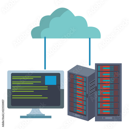 Computer with disks and cloud