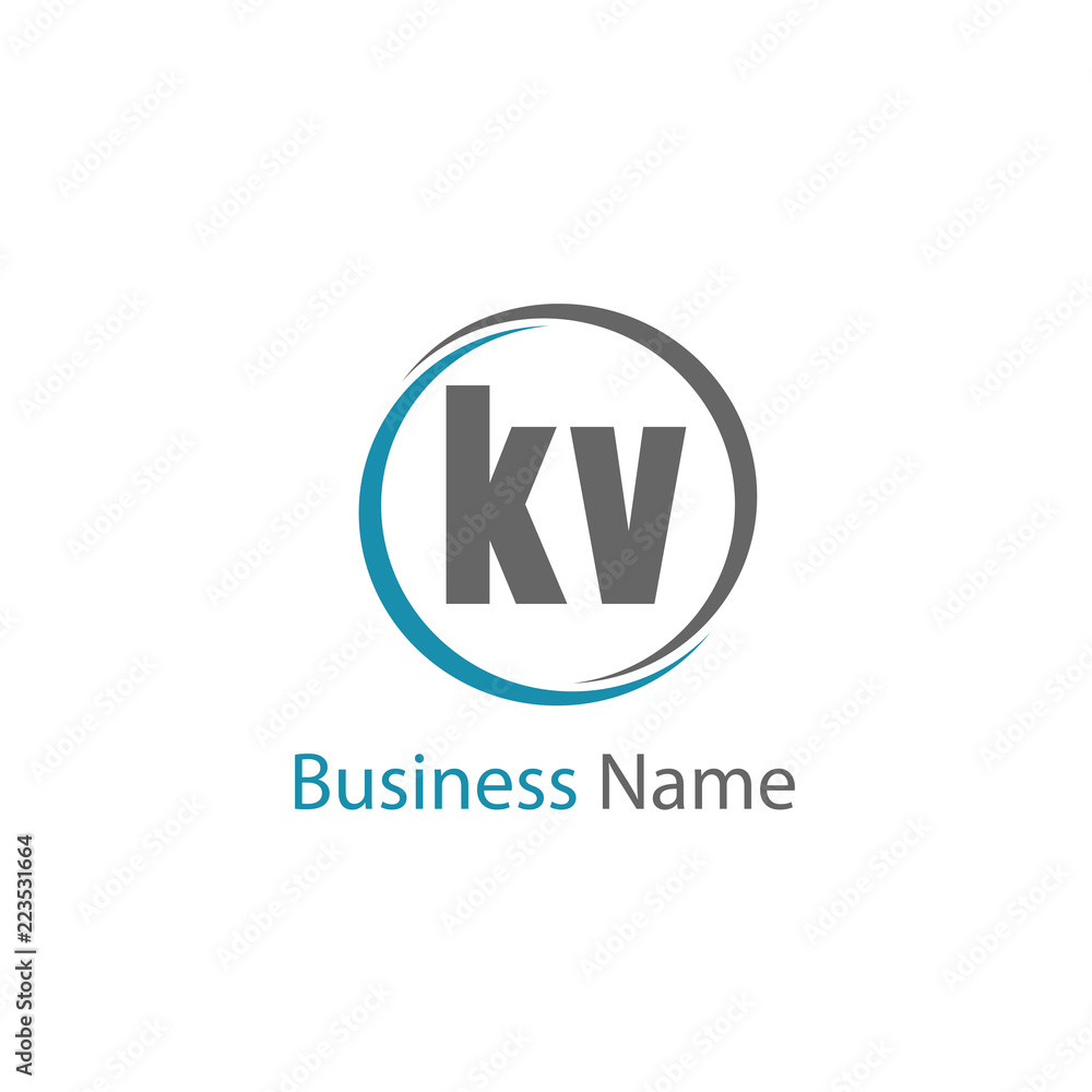 Initial Letter KV Logo Template Design Initial Letter KV Logo Template Design