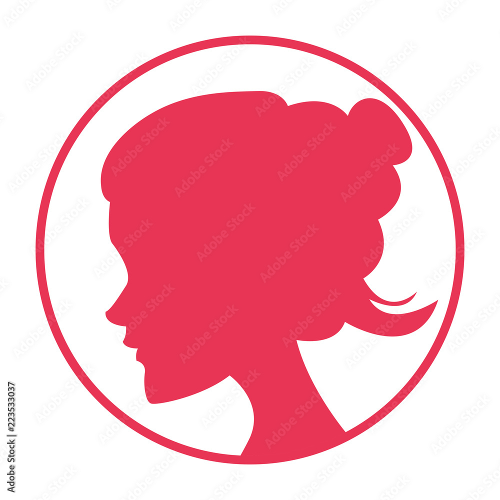Woman face silhouette