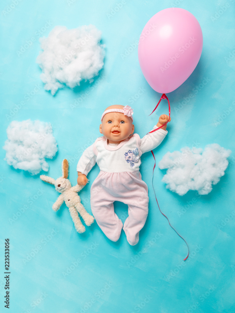 Baby doll balloon sales