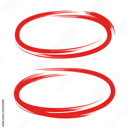 red hand drawn circles for marking text