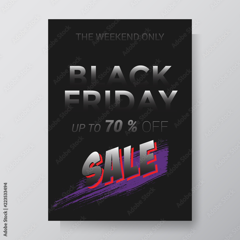 Plakat Black Friday Sale Abstract Background. Vector flyer with trend design.vector illustration. Eps 10