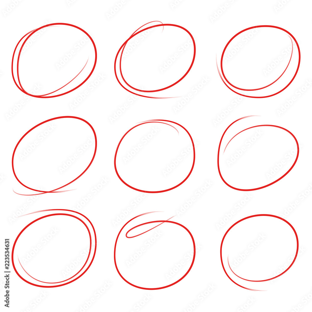 red circle marker set red circle marker set