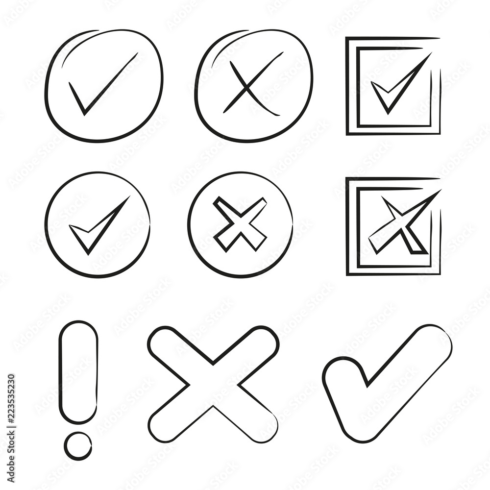 ticks, check marks ticks, check marks