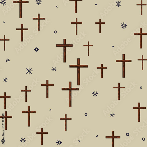 Christian cross pattern background