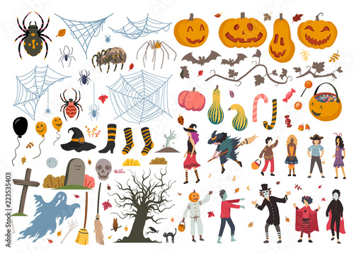 Halloween collection, illustration, doodle, sketch, drawing, vector