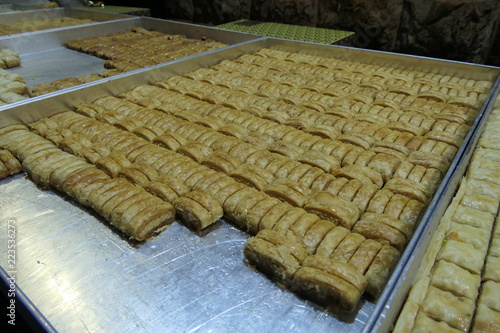 Cake and Biscuit stall at a market. photo