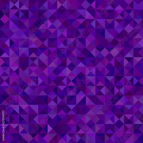 Dark purple abstract triangle tiled mosaic background - vector graphic from triangles in dark tones