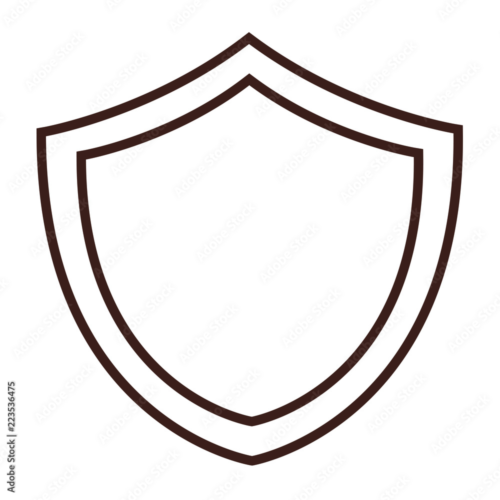 Shield weapon videogame cartoon in black and white Shield weapon videogame cartoon in black and white