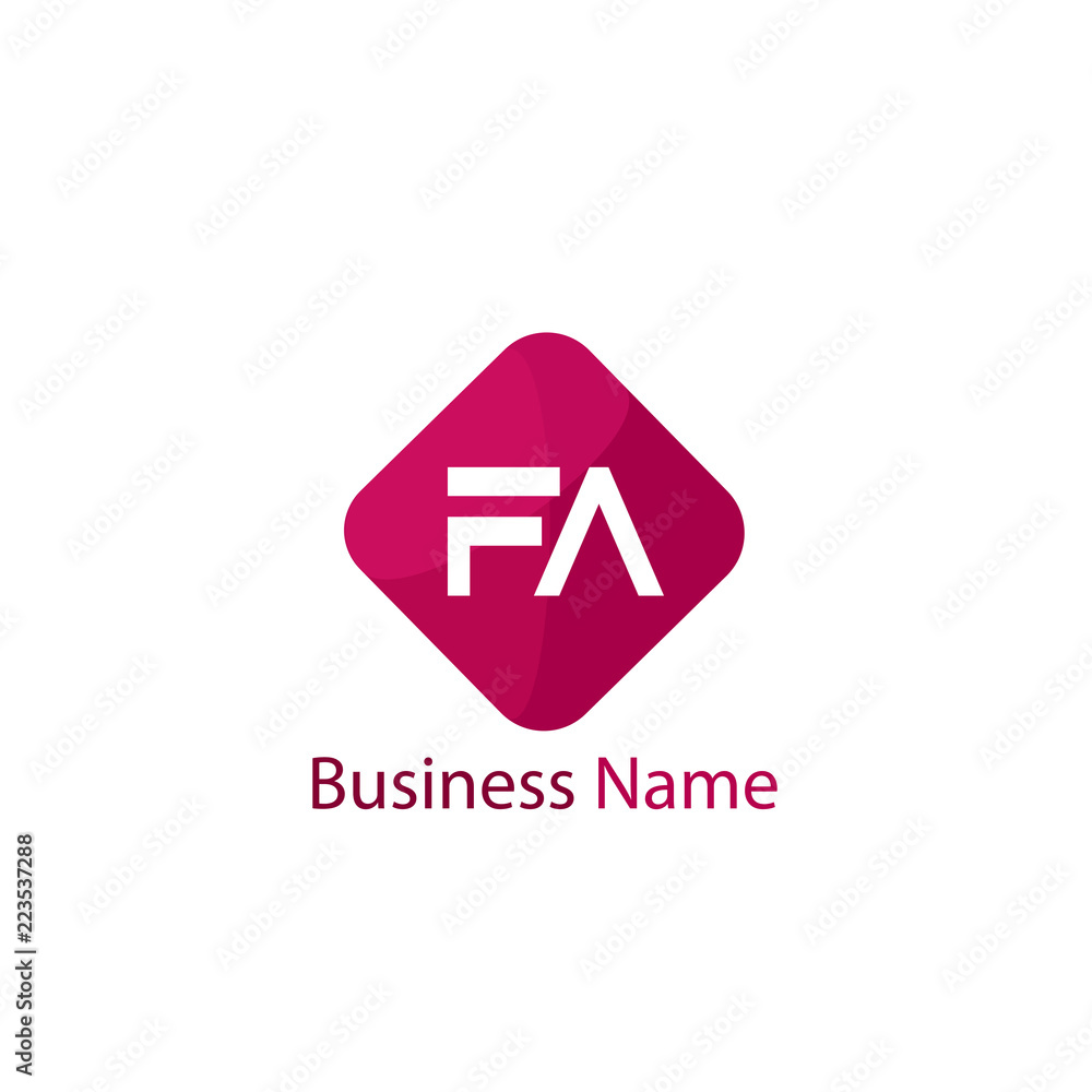 Initial Letter FA Logo Template Design Initial Letter FA Logo Template Design
