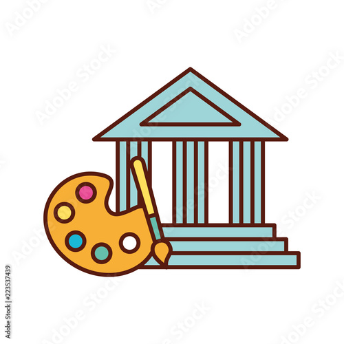 graphic design palette color brush bulding image