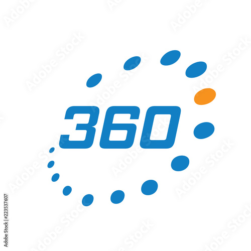 360 degrees consulting and media logo vector