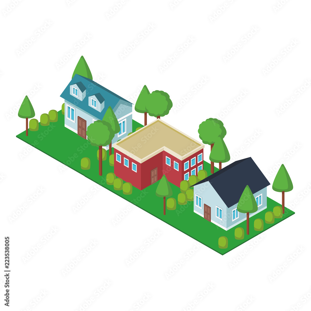 House residences isometric House residences isometric