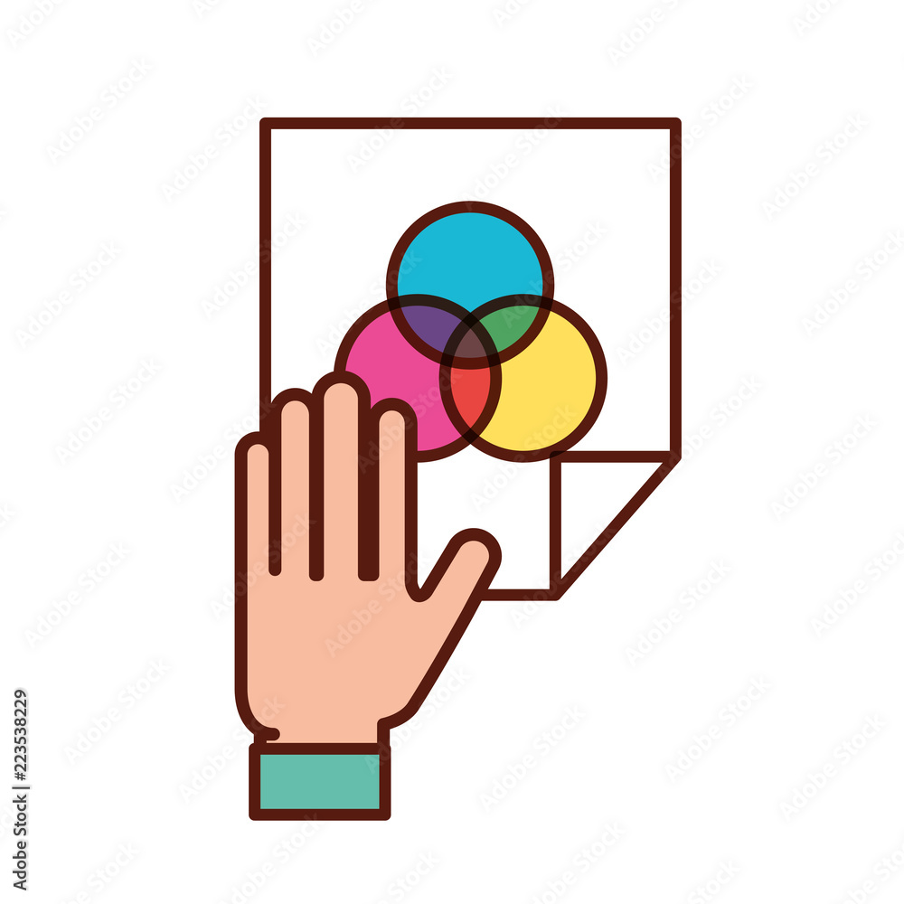 Fototapeta premium graphic design paper with color tool