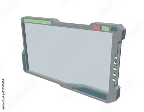 Futuristic monitor. Isolate...