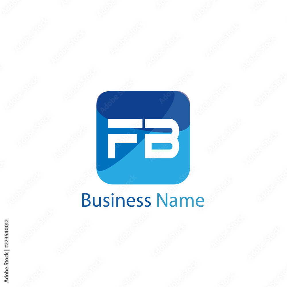 Initial Letter FB Logo Template Design Initial Letter FB Logo Template Design