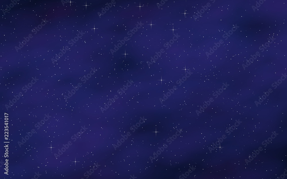 Naklejka premium Colorful and beautiful space background. Outer space. Starry outer space texture. 3D illustration