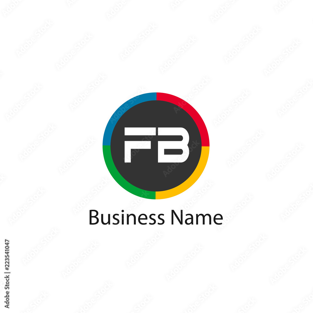 Initial Letter FB Logo Template Design Initial Letter FB Logo Template Design