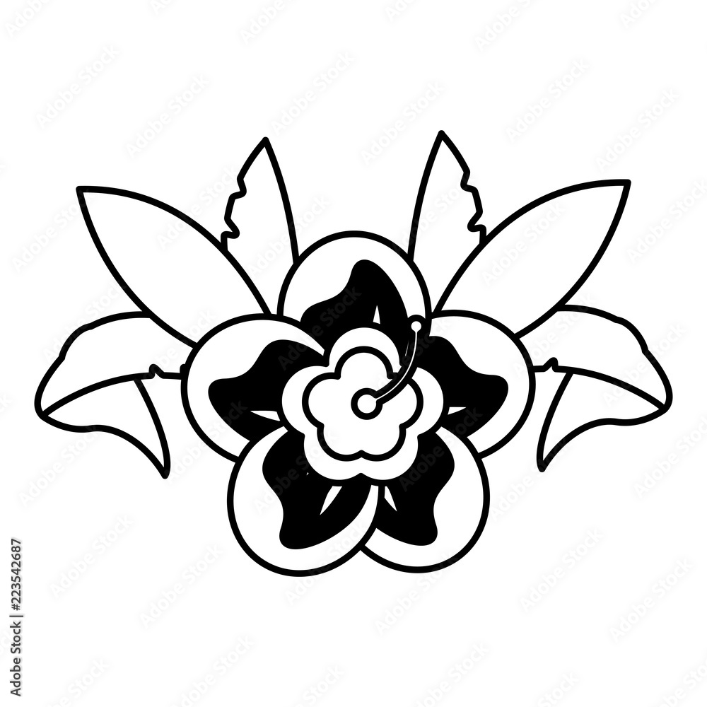 Flower symbol isolated Flower symbol isolated