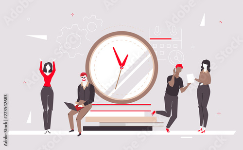 Deadline - modern flat design style colorful illustration