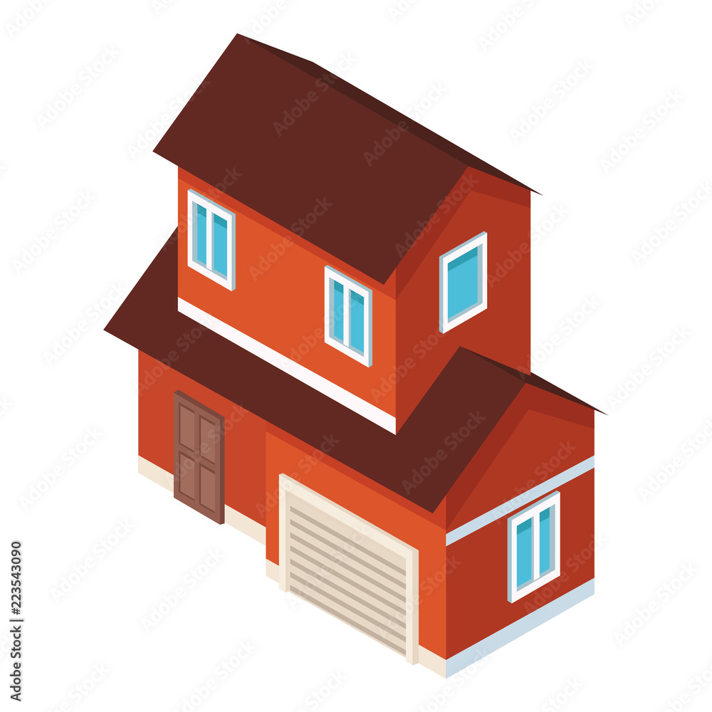 House real estate isometric House real estate isometric