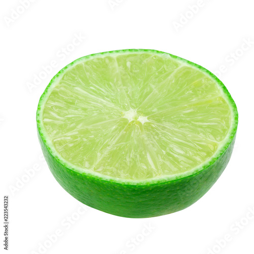 Lime slices isolated on a white background with clipping path