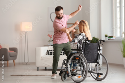 Beautiful woman in wheelcha...
