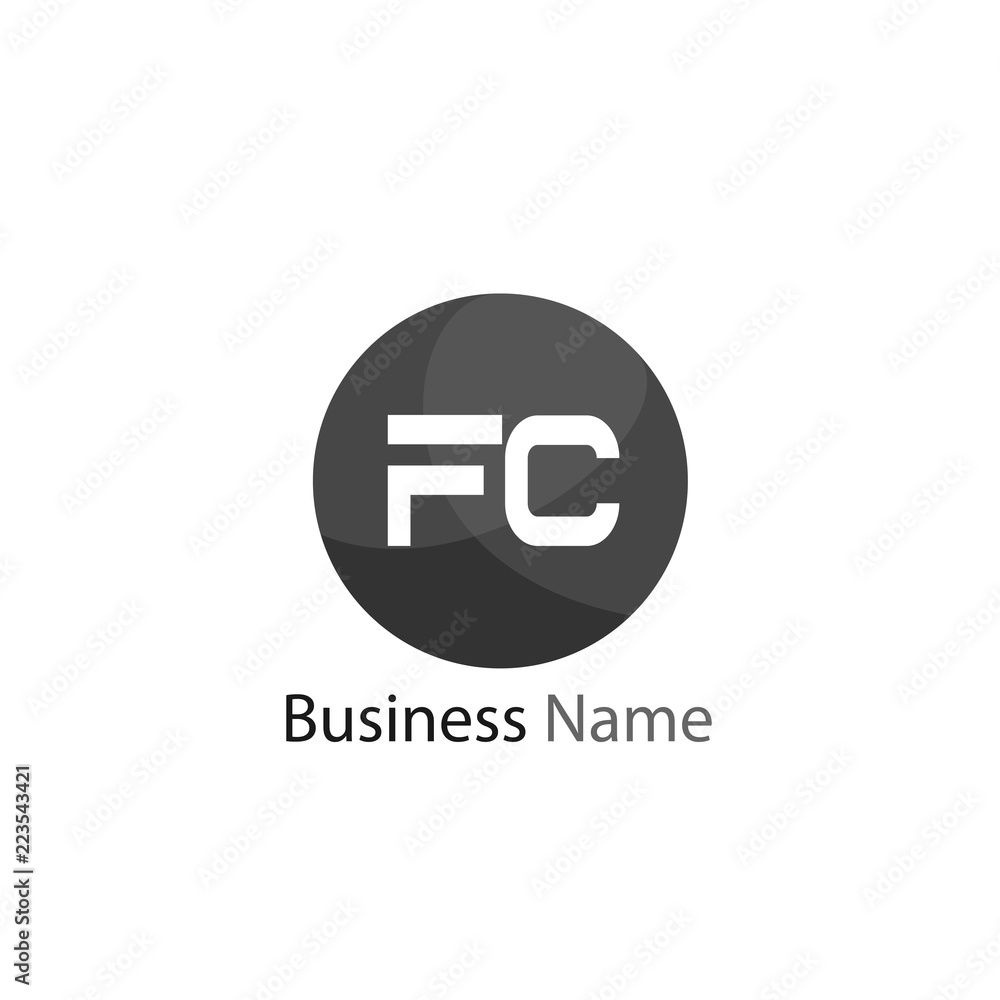 Initial Letter FC Logo Template Design Initial Letter FC Logo Template Design