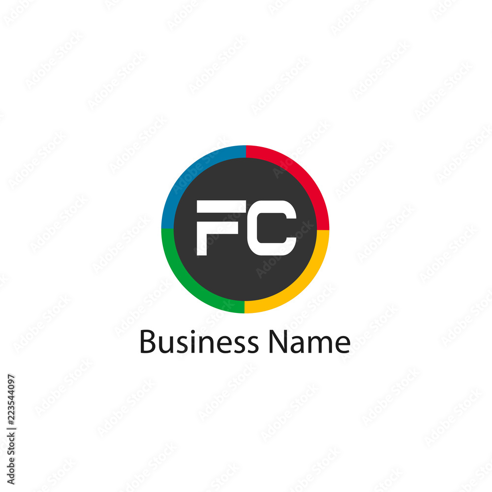 Fototapeta premium Initial Letter FC Logo Template Design