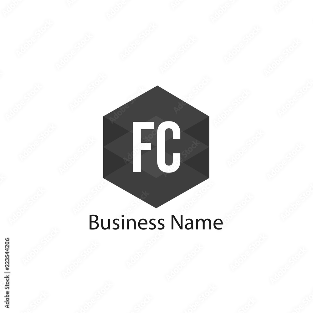 Initial Letter FC Logo Template Design Initial Letter FC Logo Template Design