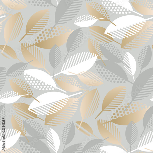 Luxury geometric fall leave...