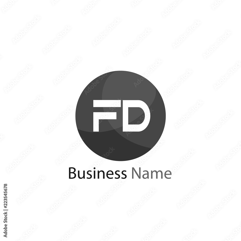 Initial Letter FD Logo Template Design Initial Letter FD Logo Template Design