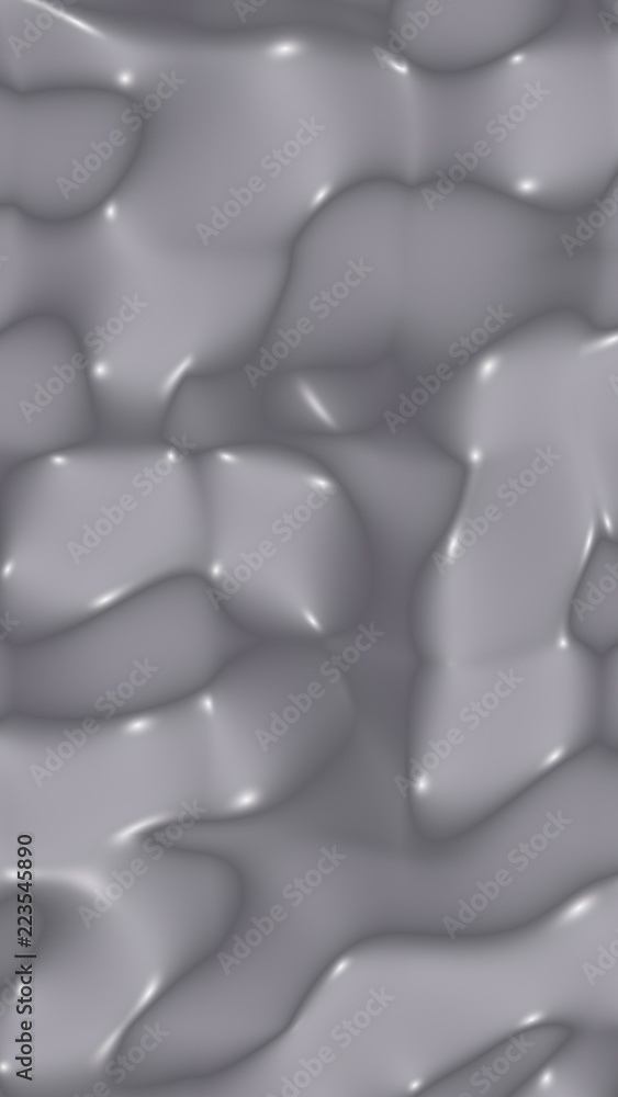 Obraz premium Graphic illustration - liquid pattern gray color. Modern abstract background. Design wallpaper. 3D illustration