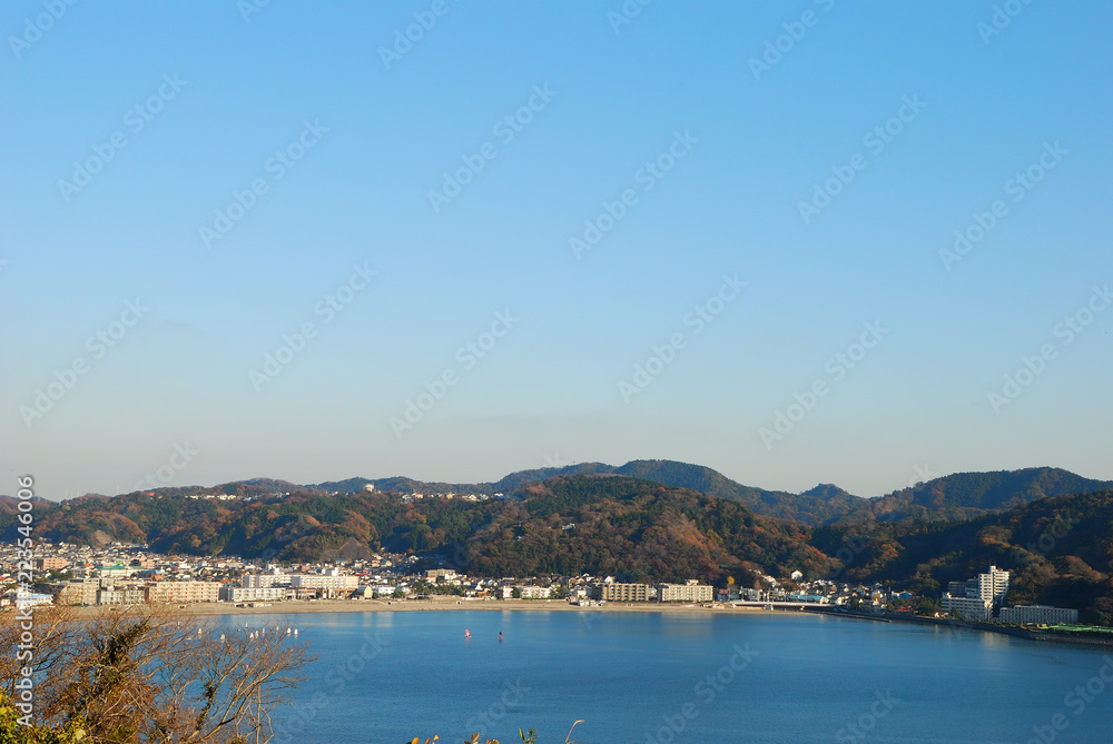 逗子海岸　神奈川県逗子市の風景　日本