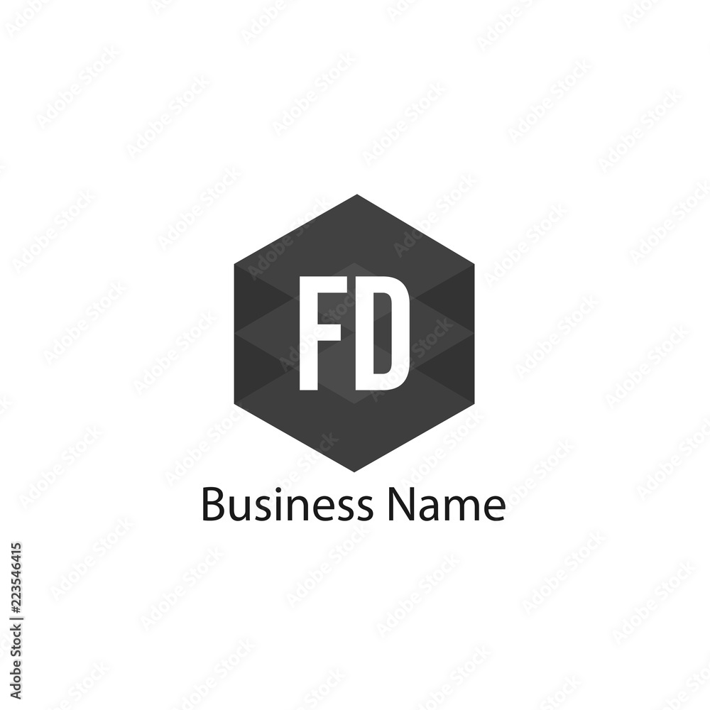 Initial Letter FD Logo Template Design Initial Letter FD Logo Template Design