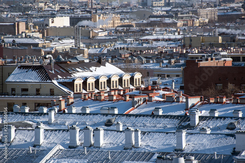 Saint-Petersburg city view, Russia, winter landscape