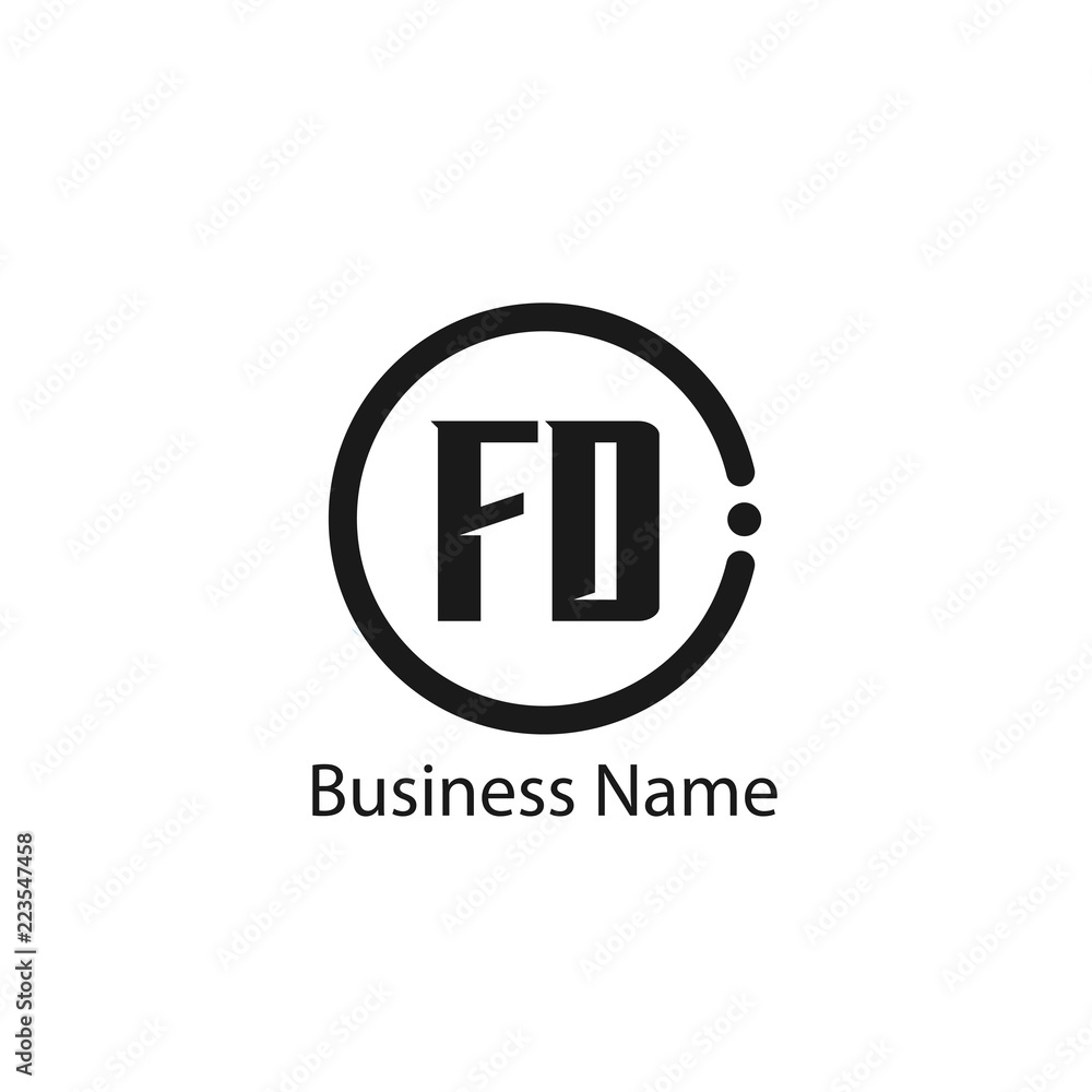 Initial Letter FD Logo Template Design Initial Letter FD Logo Template Design