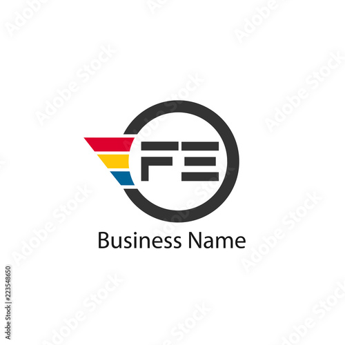 Initial Letter FE Logo Template Design