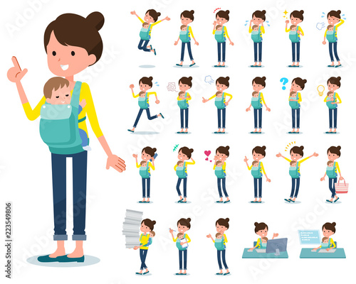 flat type Mother and baby_emotion